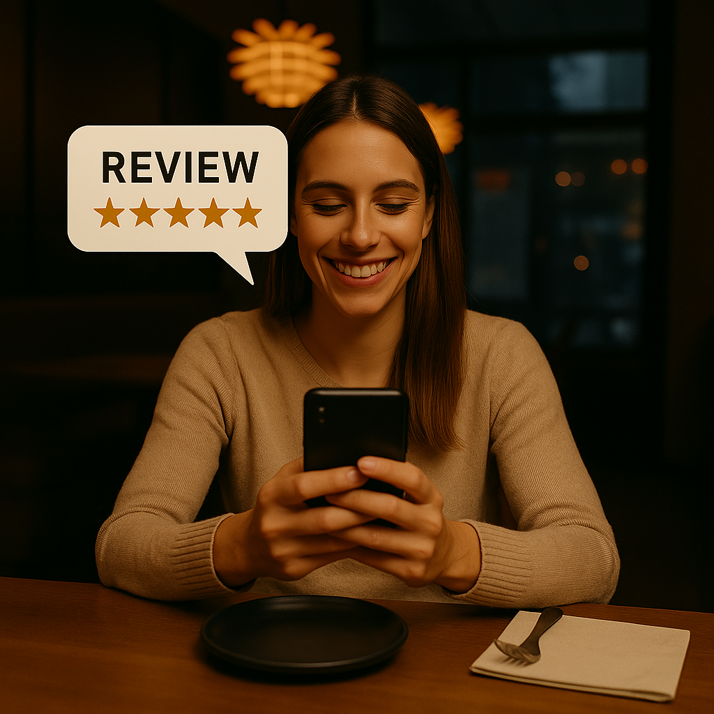 Cliente che lascia una recensione